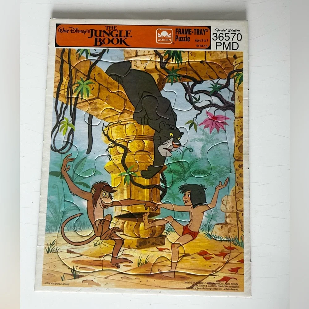 Vintage Disney The Jungle Book Frame-Tray Puzzle